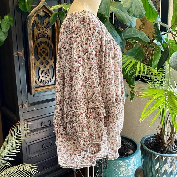 Denim & Supply Rl Boho Peasant Ruffle Top - Picture 8 of 15